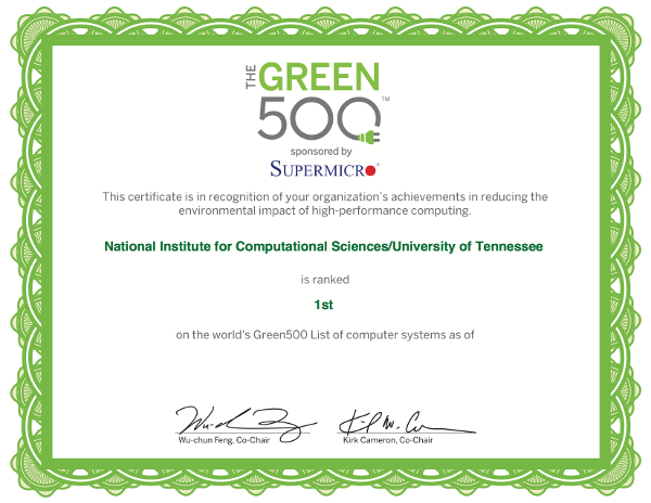 Beacon Green 500 award